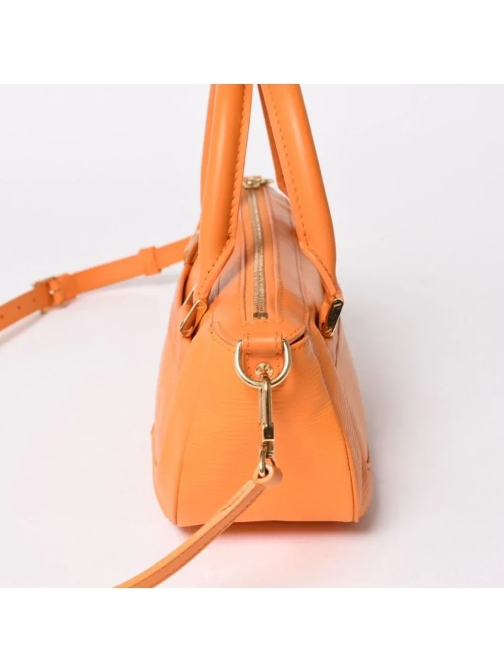 Louis Vuitton Dhanura PM 2-Way Bag Epi Leather Mandarin Orange Gold